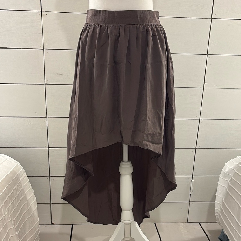 Forever 21 Gray Midi A-Line Skirt